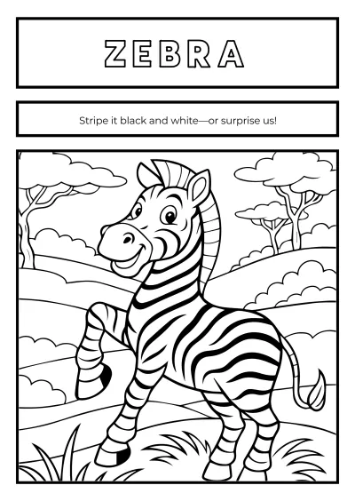 Free Animal Coloring Book Template to Edit Online