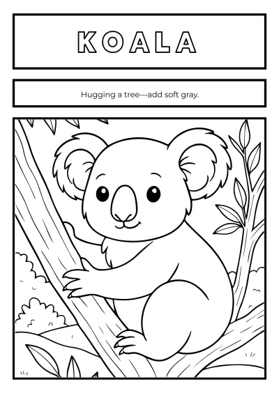 Free Animal Coloring Book Template to Edit Online