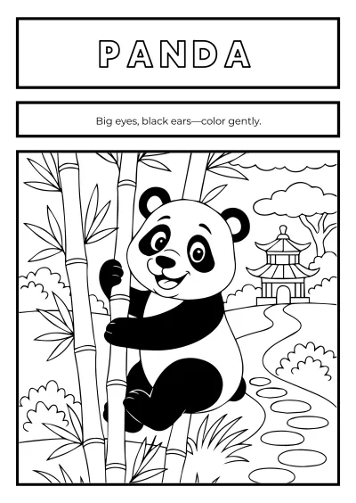 Free Animal Coloring Book Template to Edit Online