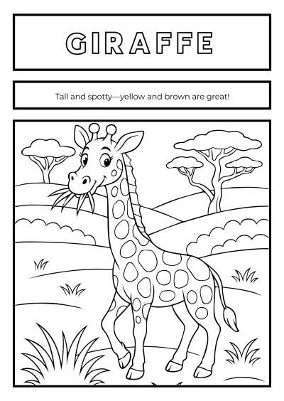 Free Animal Coloring Book Template to Edit Online