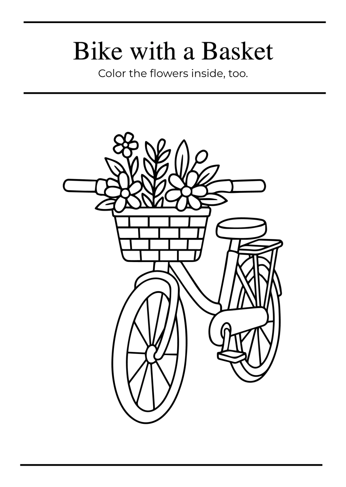 Free Girl Coloring Book Template to Edit Online