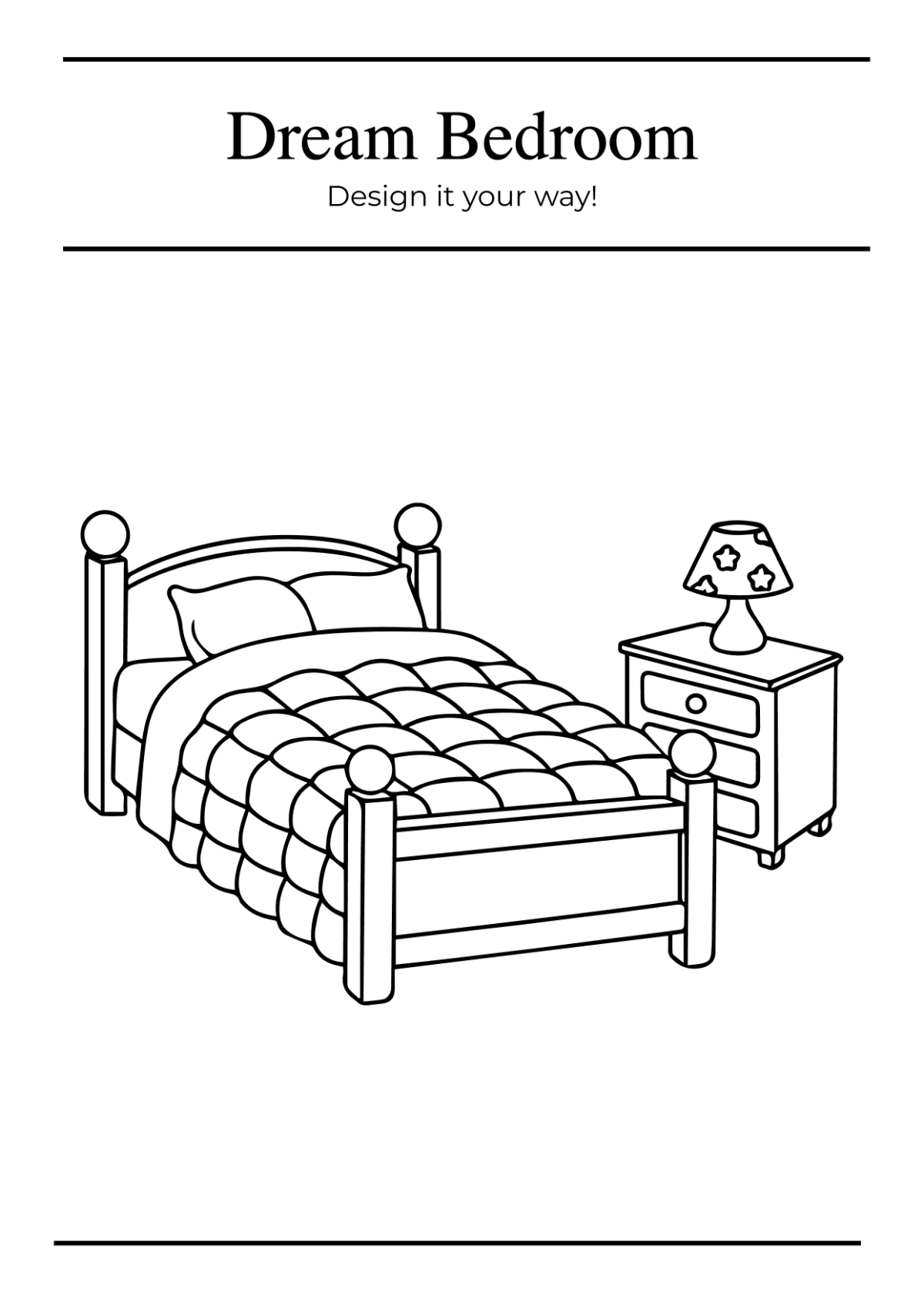 Free Girl Coloring Book Template to Edit Online