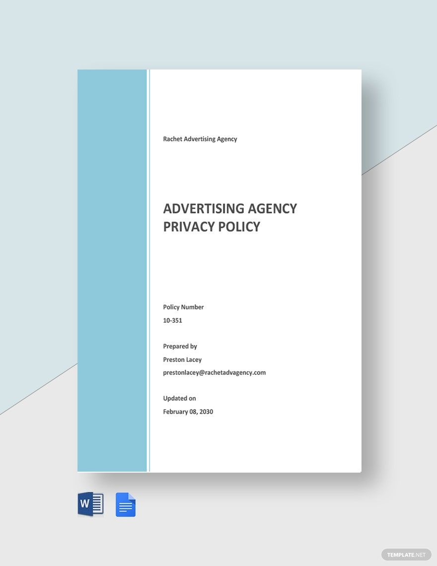 Advertising Agency Privacy Policy Template