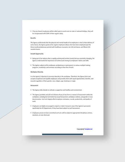 Free Sample Advertising Agency Policy Template - Google Docs, Word ...