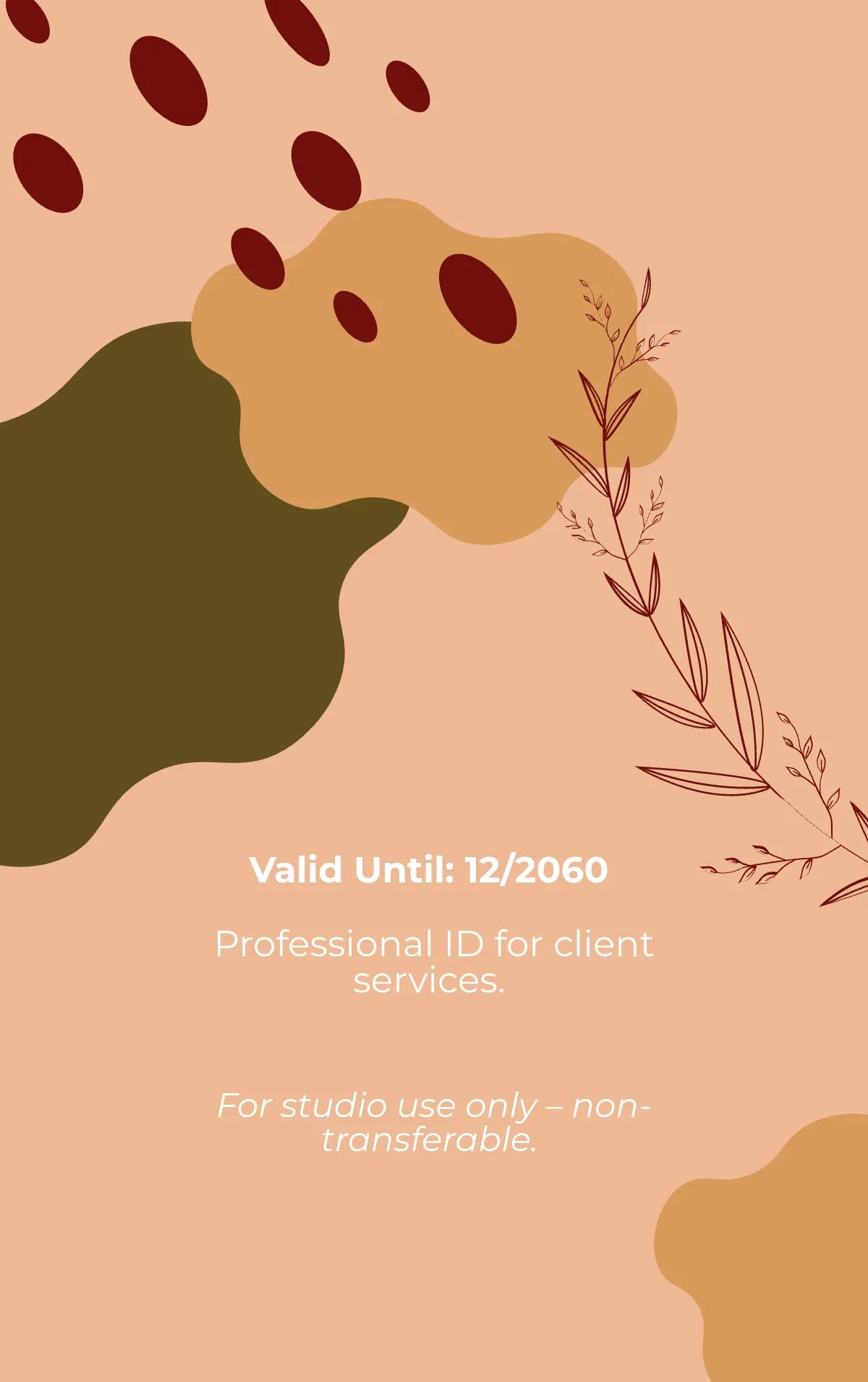 Free Aesthetic Work Employee ID Card Template to Edit Online