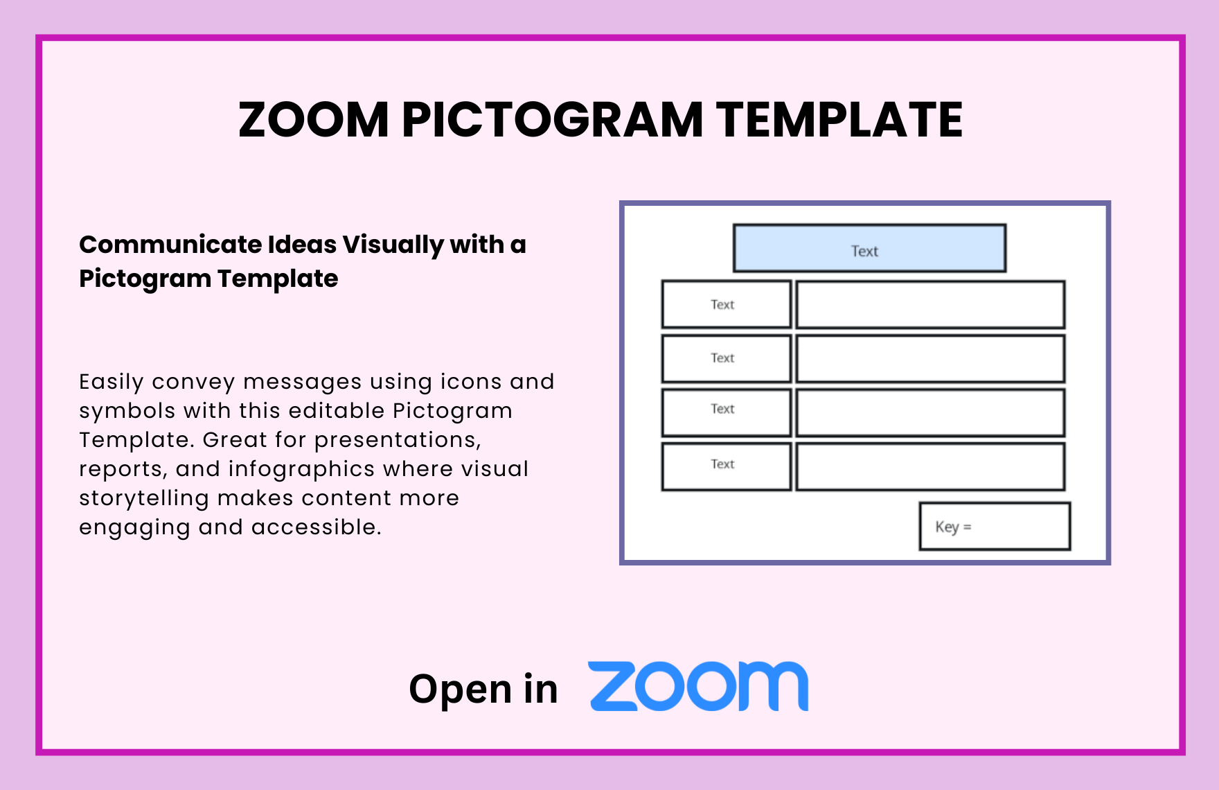 Free Pictogram Template in Zoom to Download