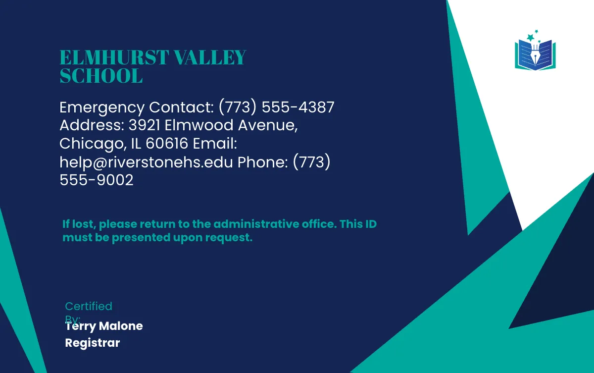 Free Landscape School ID Card Design Template to Edit Online