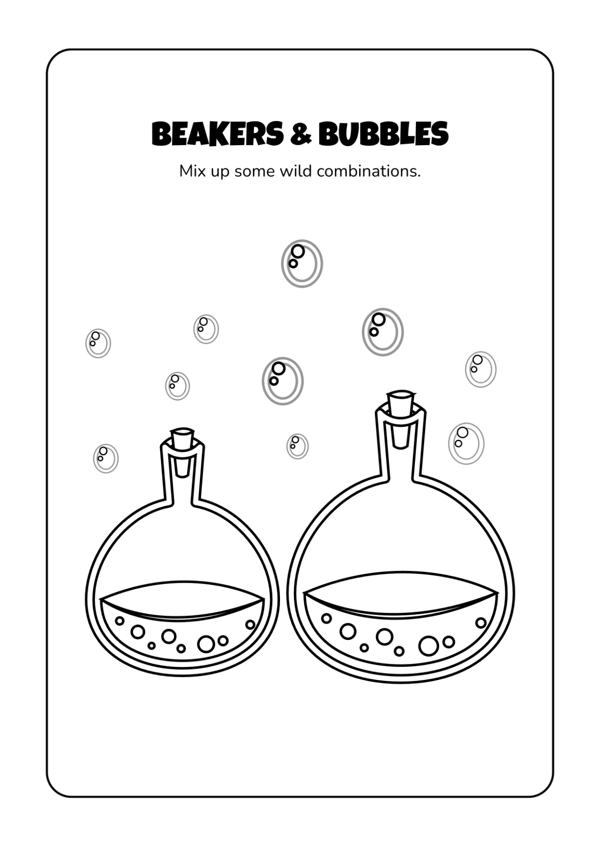 Free Science Coloring Book Template to Edit Online