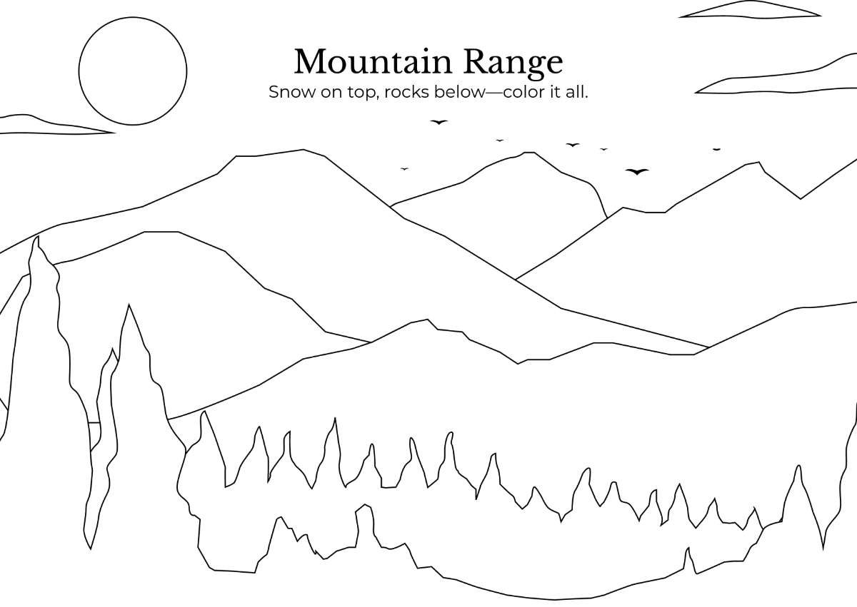 Free Landscape Coloring Book Template to Edit Online