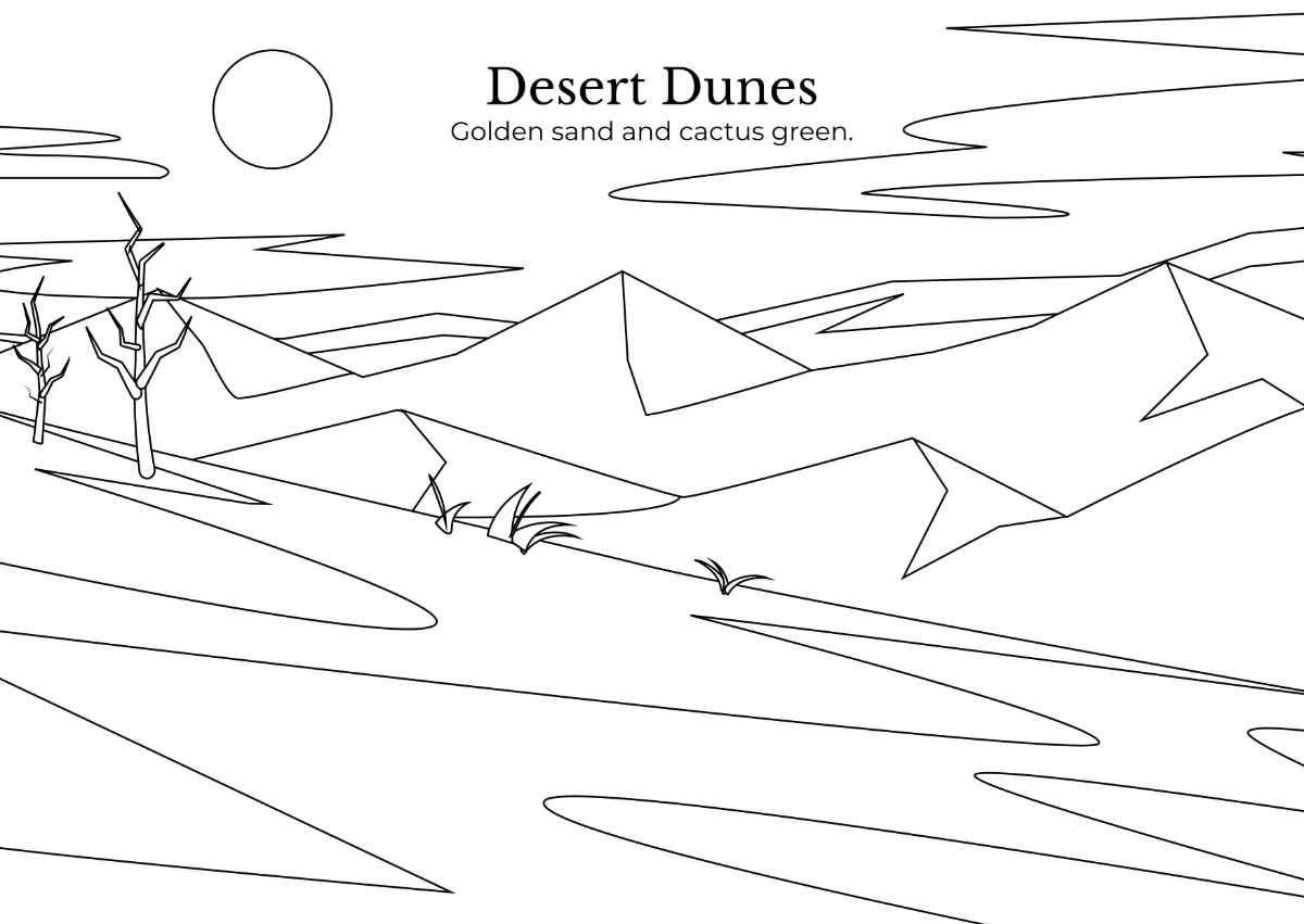 Free Landscape Coloring Book Template to Edit Online