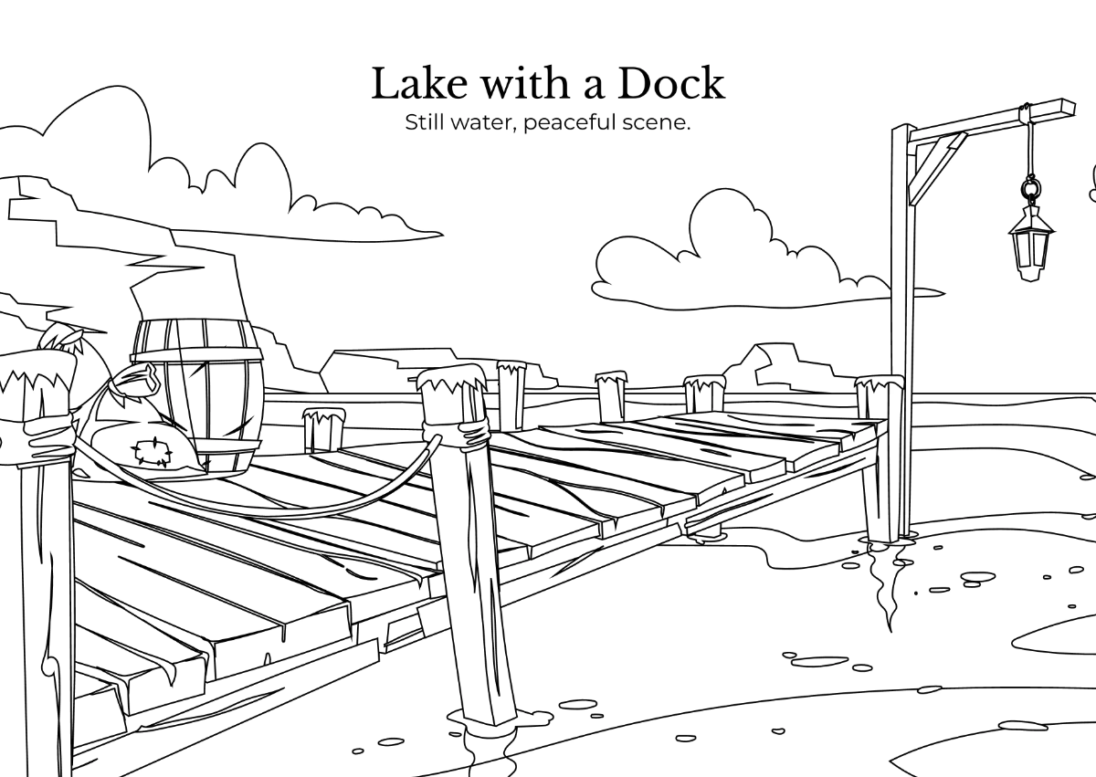 Free Landscape Coloring Book Template to Edit Online