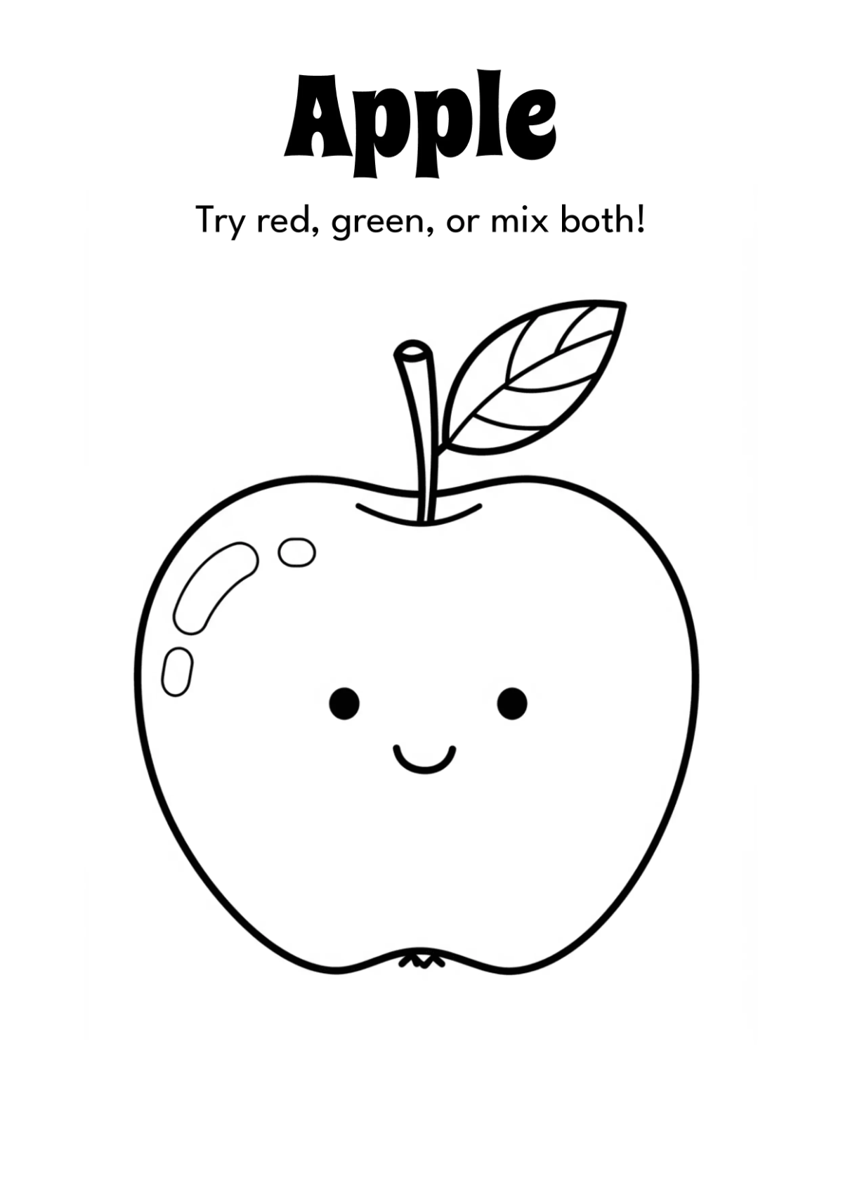 Free Fruits Coloring Book Template to Edit Online