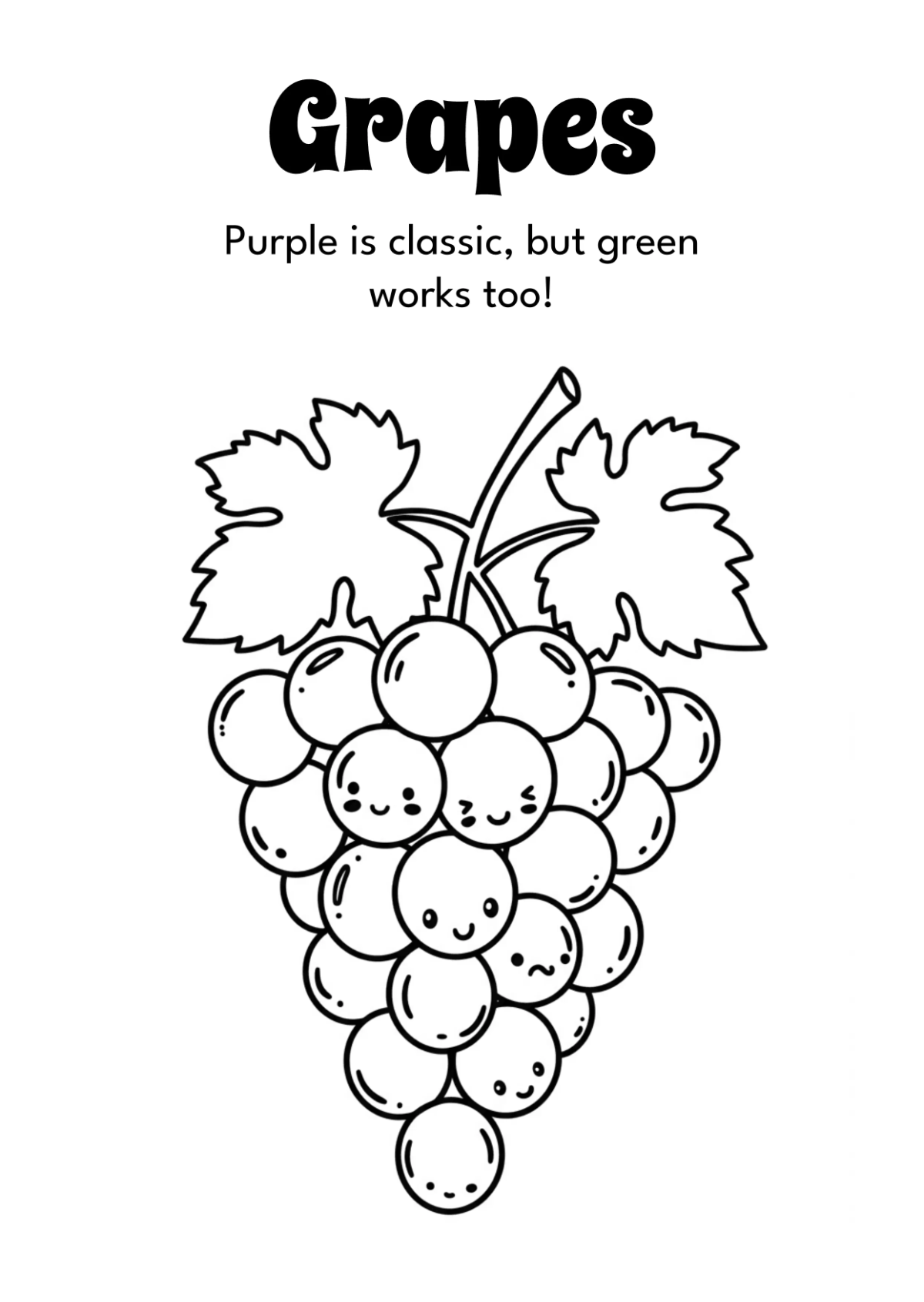Free Fruits Coloring Book Template to Edit Online
