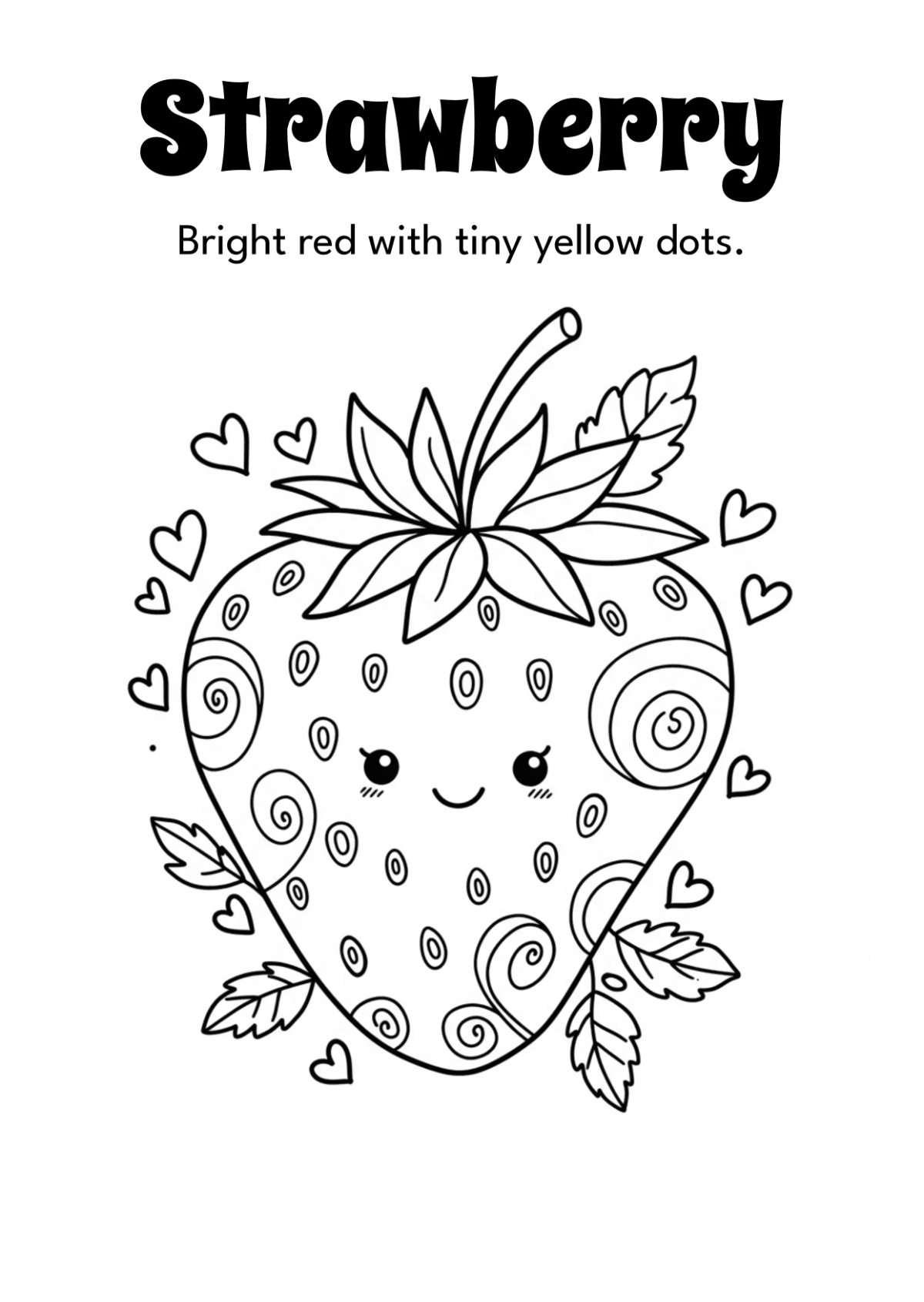 Free Fruits Coloring Book Template to Edit Online