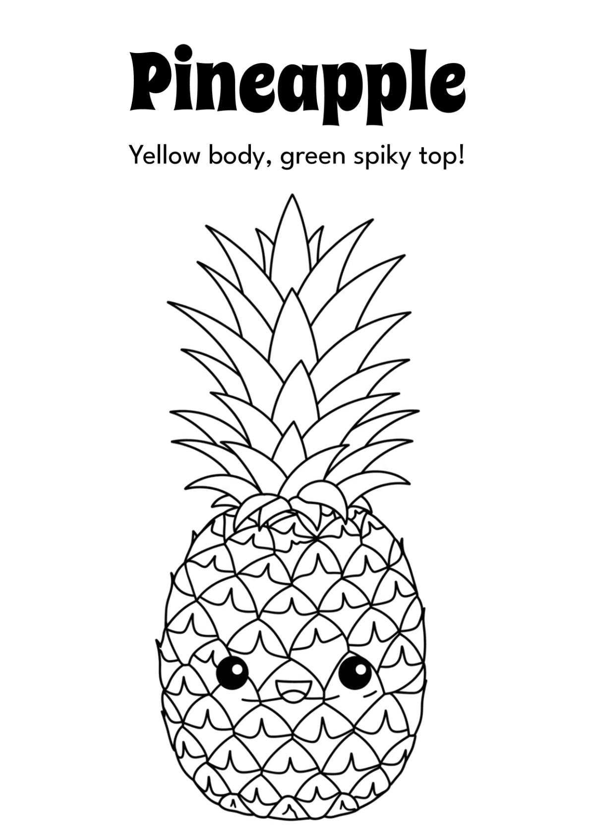 Free Fruits Coloring Book Template to Edit Online