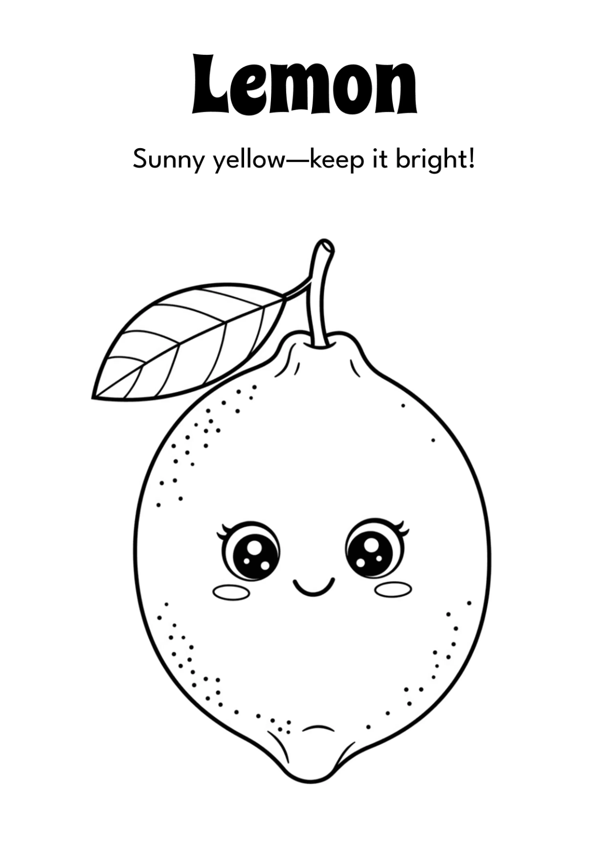 Free Fruits Coloring Book Template to Edit Online