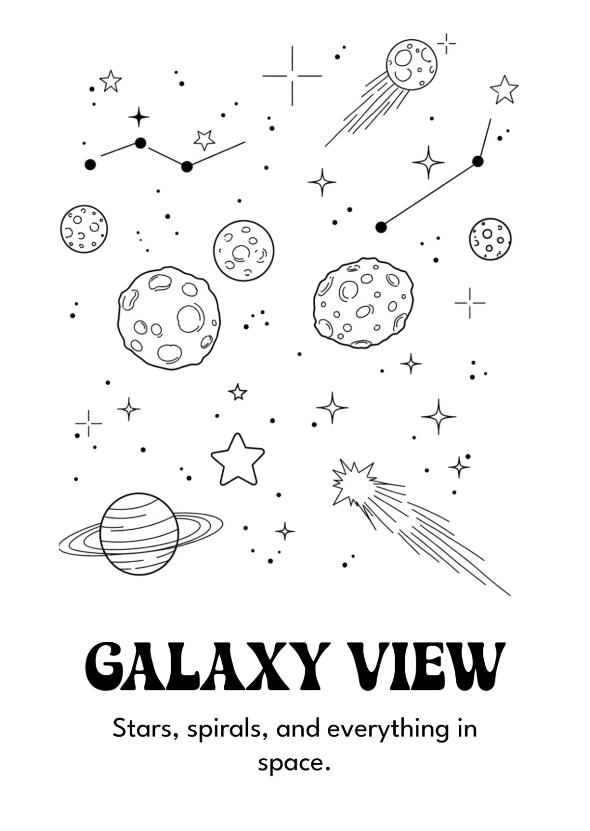Free Solar System Coloring Book Template to Edit Online