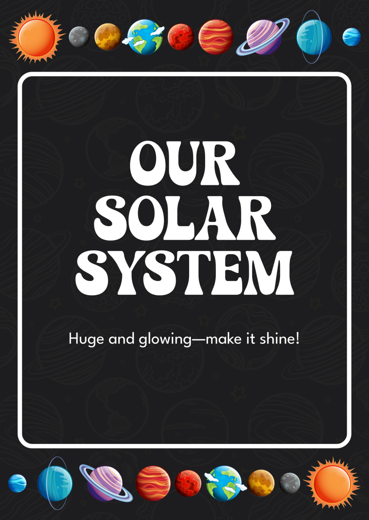 Solar System Coloring Book Template to Download