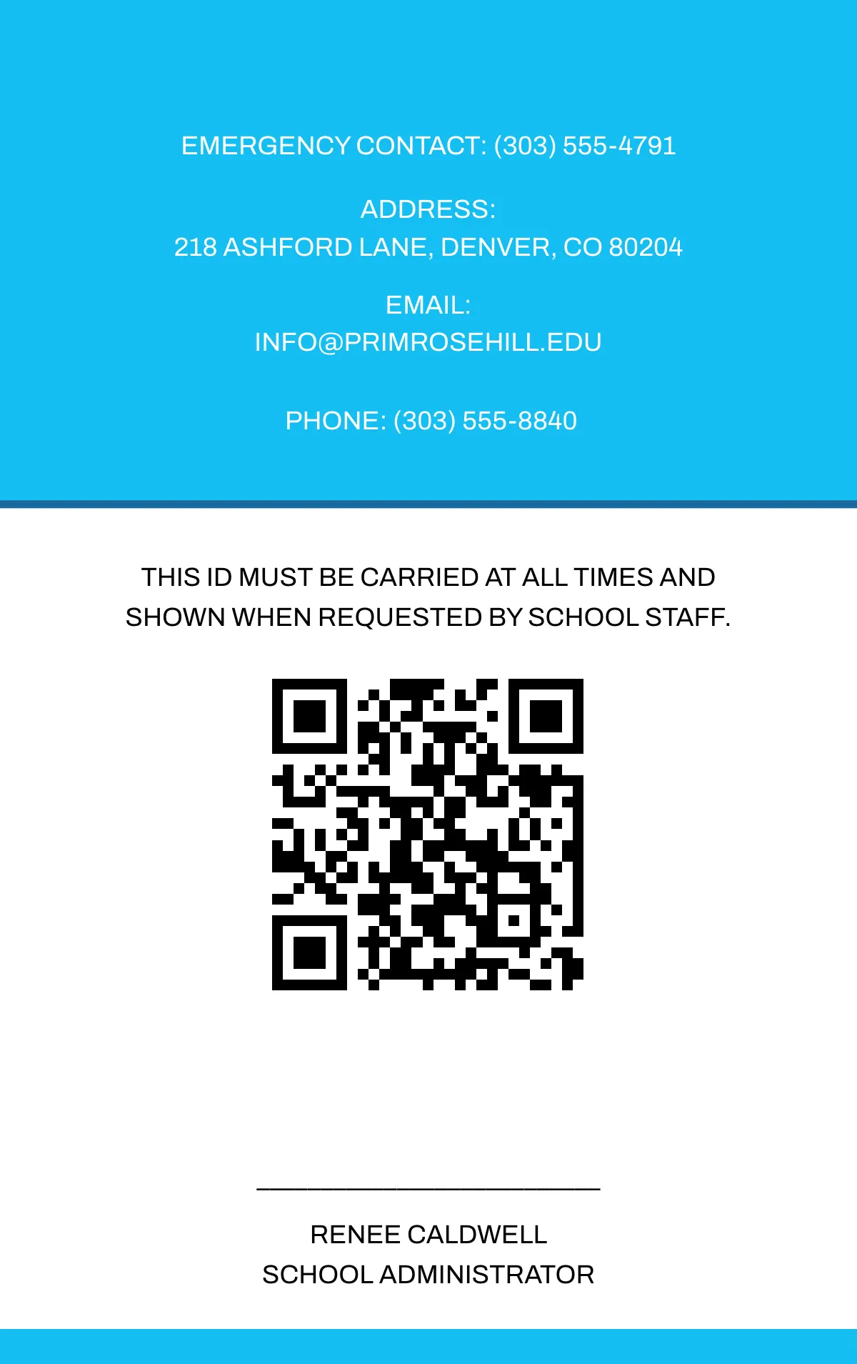 Free Minimalist School ID Card Template to Edit Online