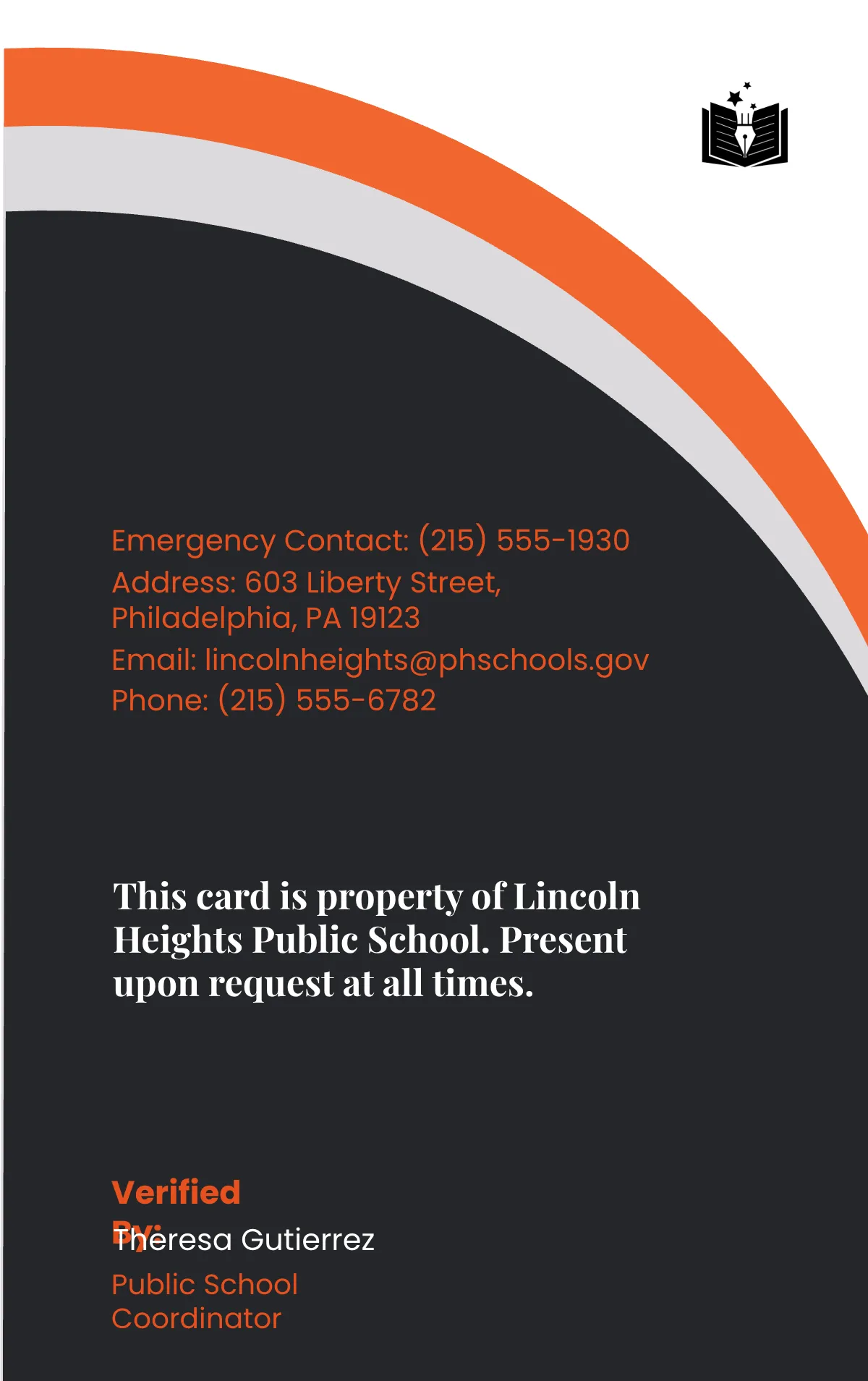 Free Government School ID Card Template to Edit Online