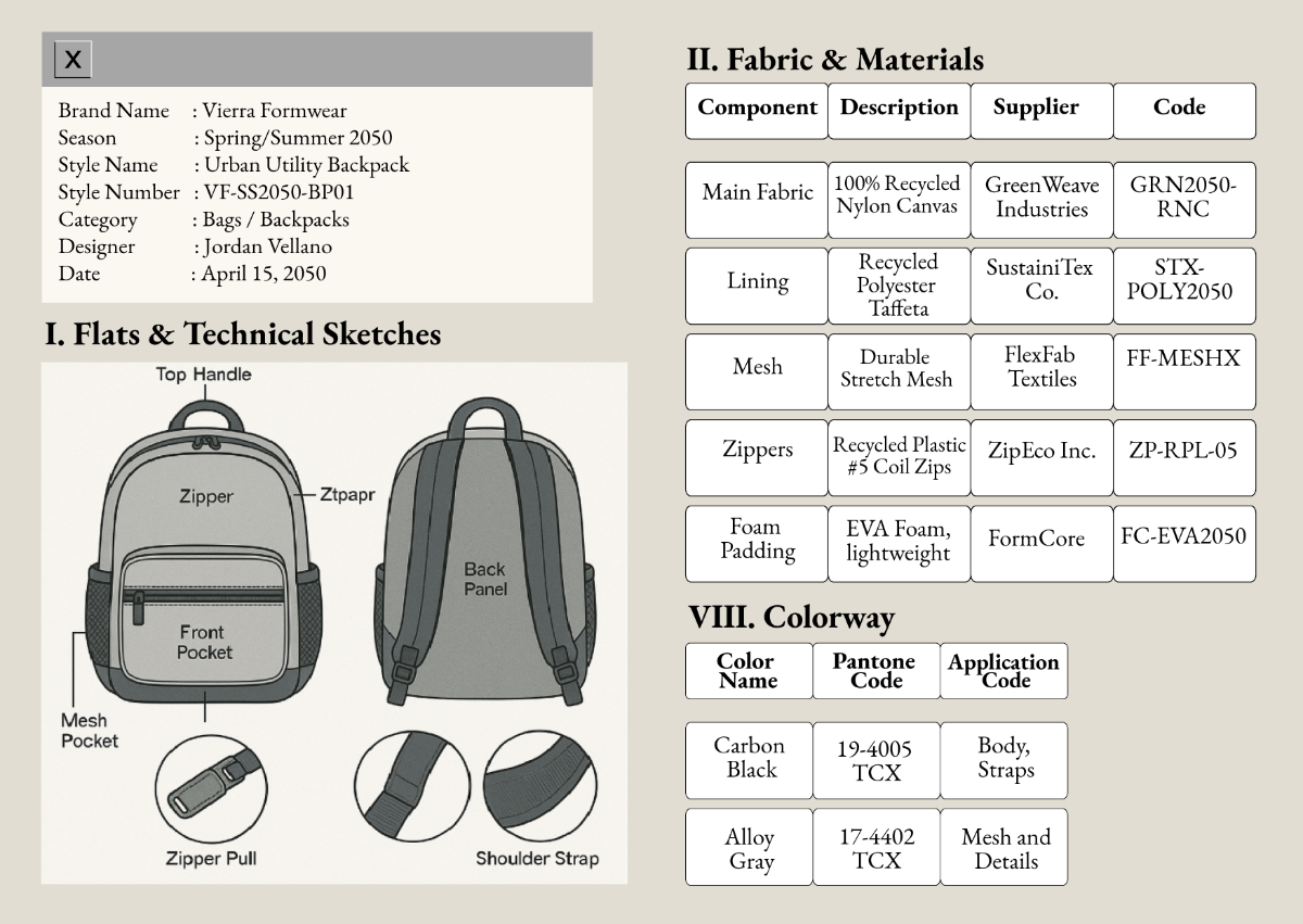 Free Backpack Tech Pack Template