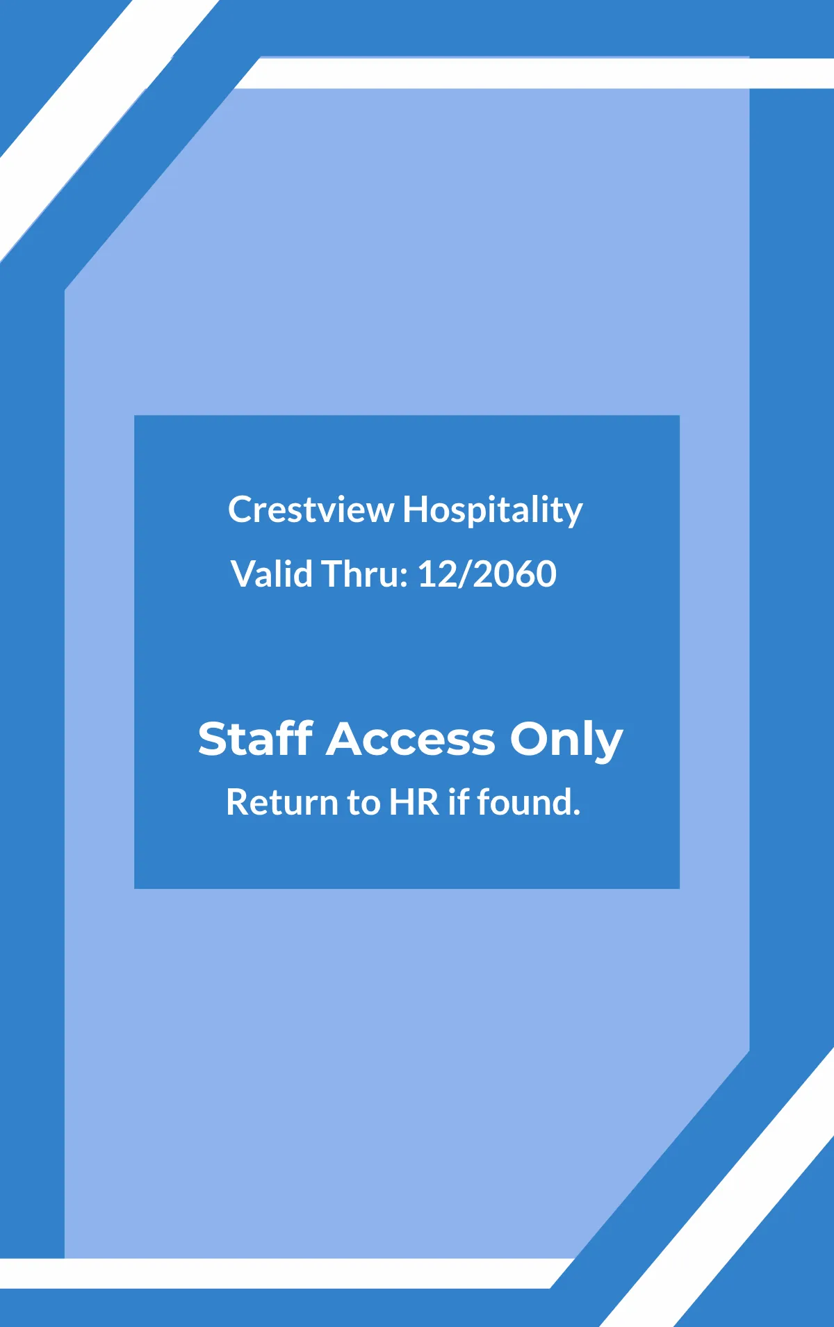 Free Housekeeping Employee ID Card Template to Edit Online