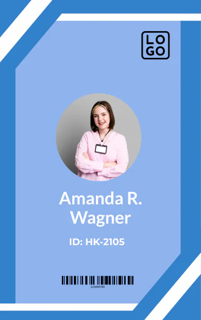 Free Housekeeping Employee ID Card Template to Edit Online