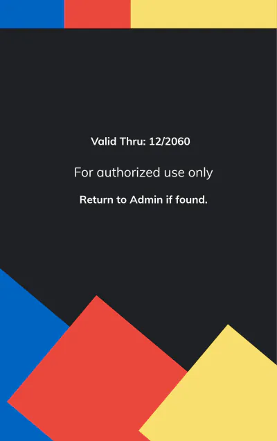 Free Colorful Corporate Employee ID Card Template to Edit Online