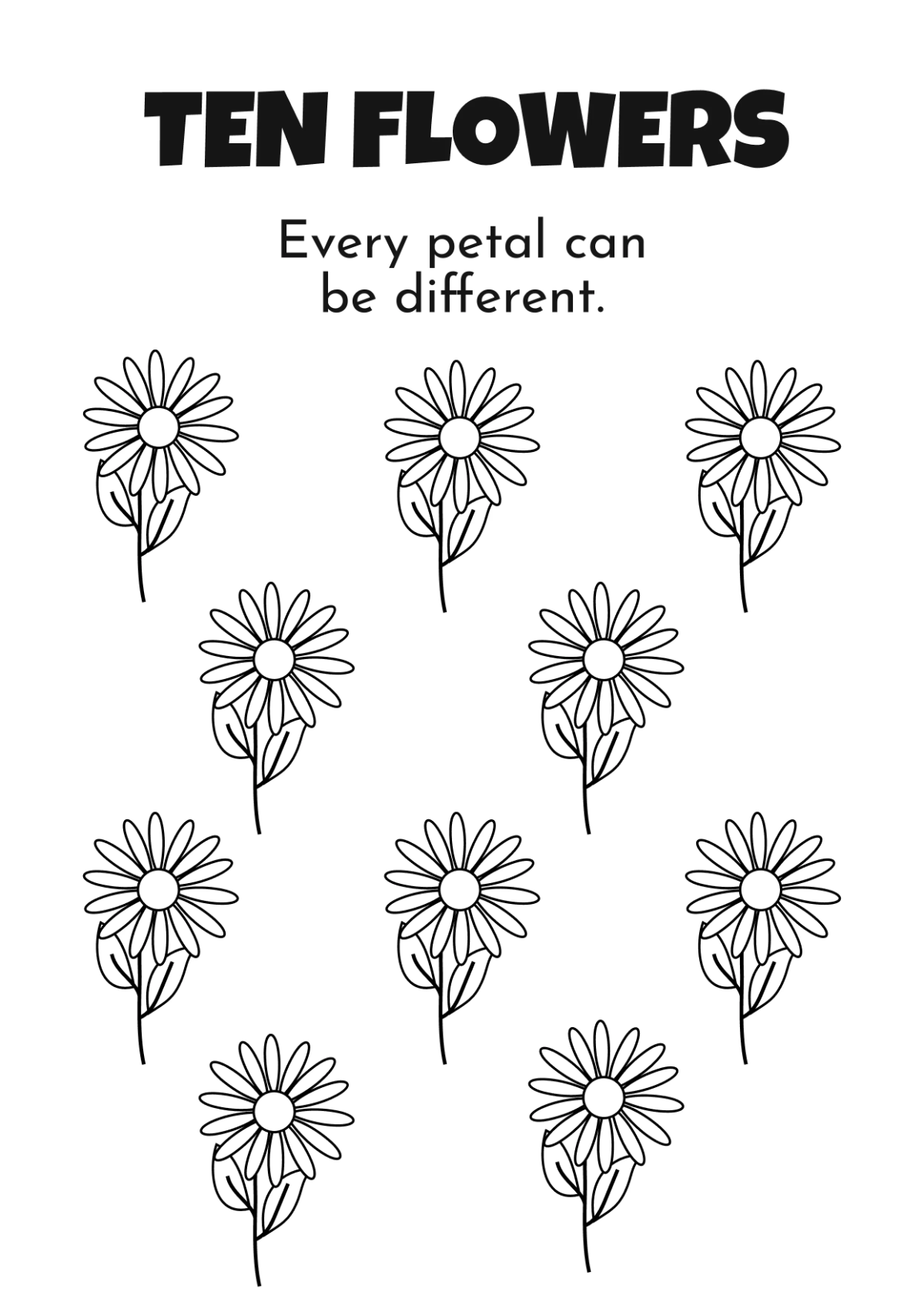 Free Editable Number Coloring Book Template to Edit Online