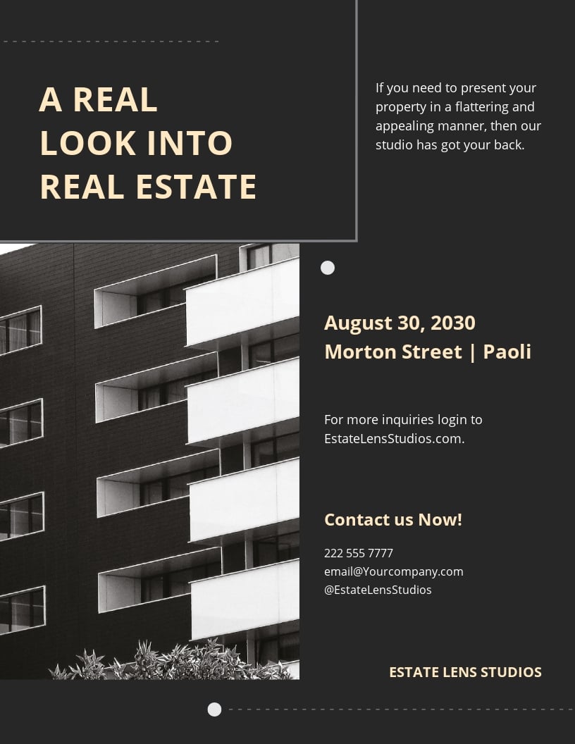 Free Real Estate Photography Flyer Template.jpe