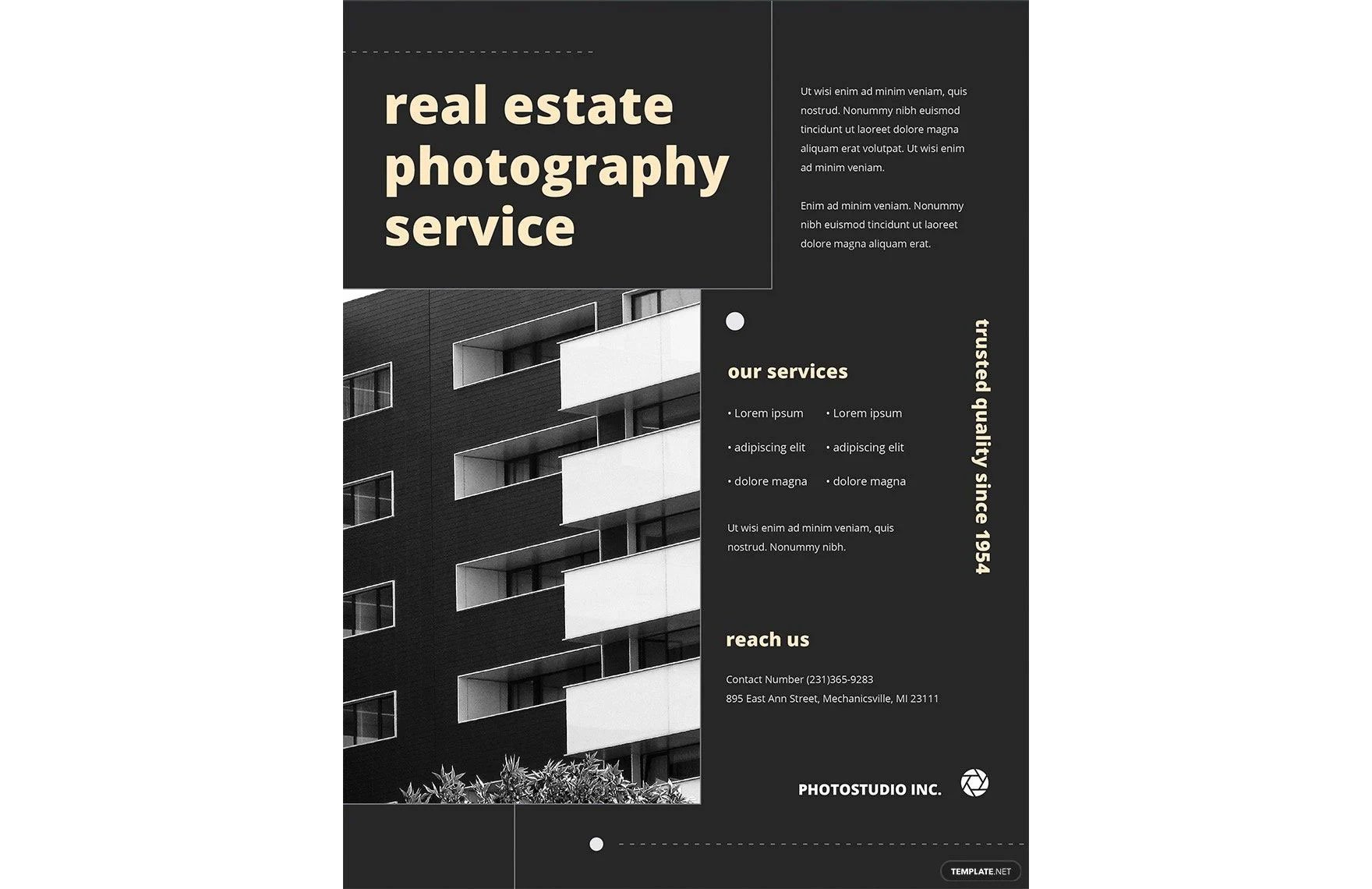 Real Estate Photography Flyer Template