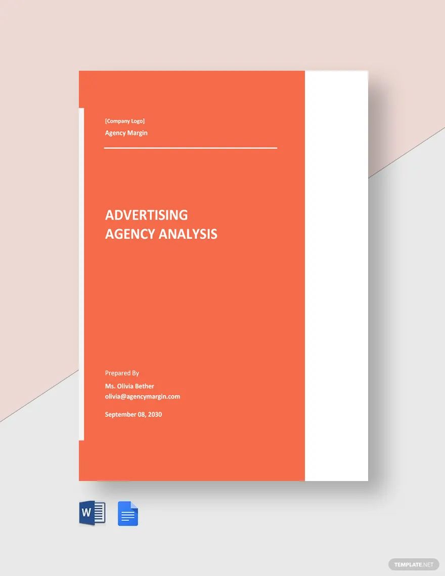 Printable Advertising Agency Analysis Template