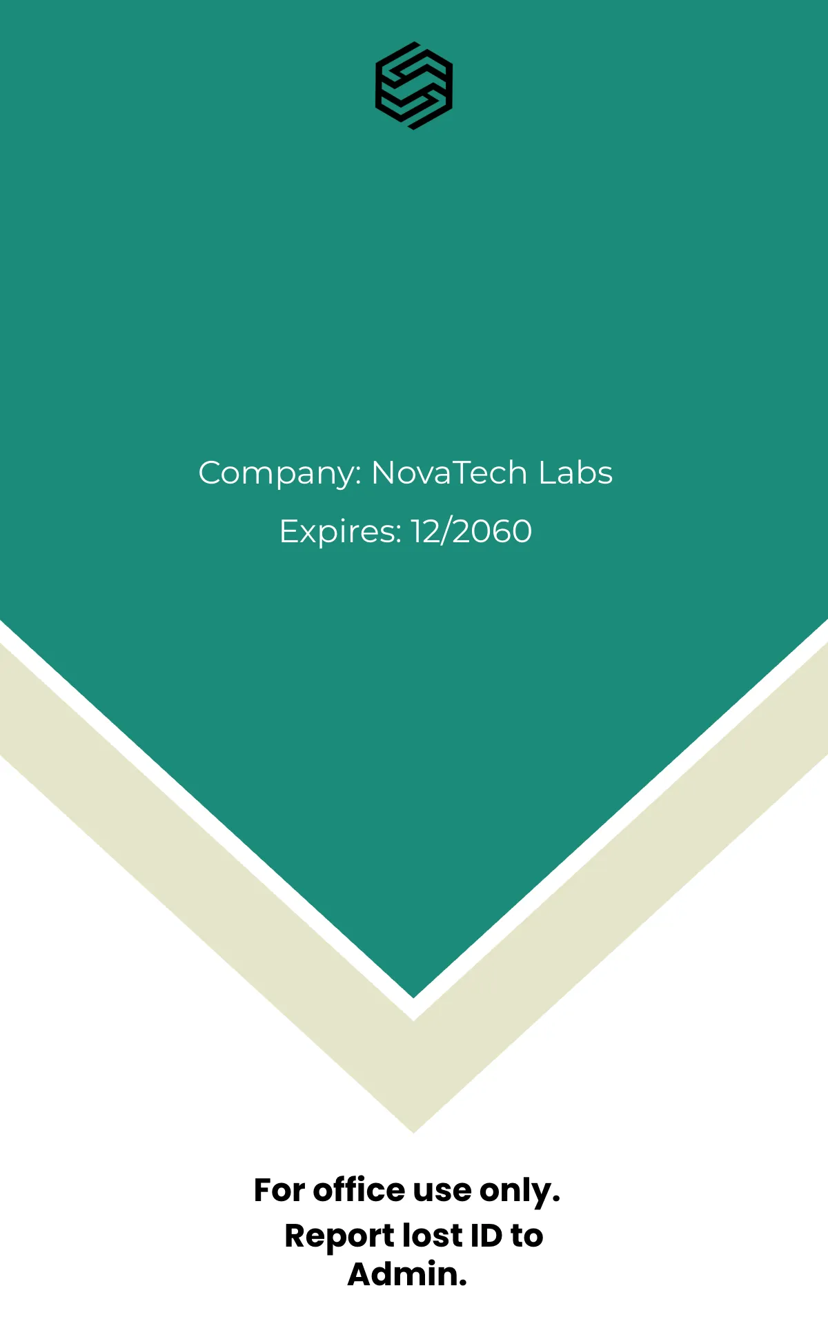 Free Vertical Employee ID Card Template to Edit Online