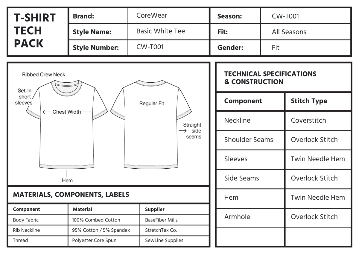 Basic White Tech Pack Template