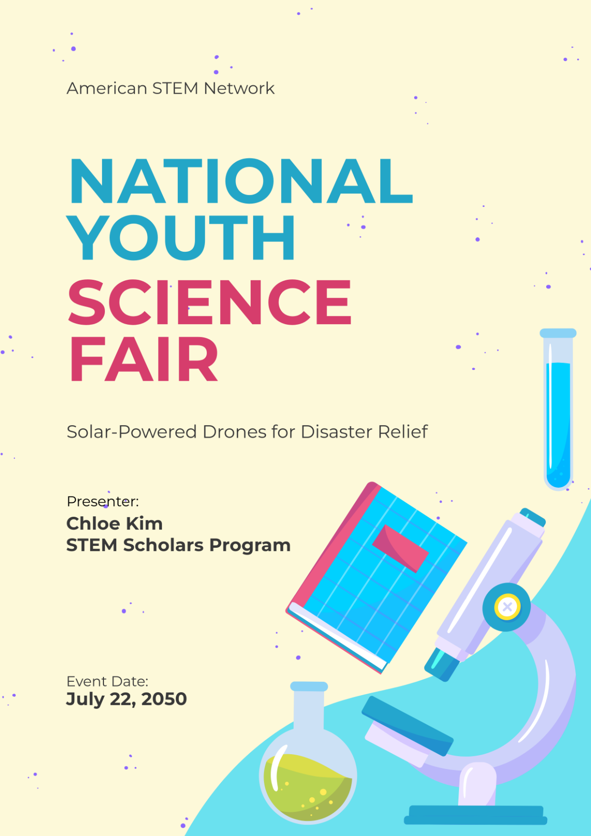 Free Printable  Science Fair Cover Page Template to Edit Online