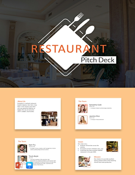 FREE Restaurant Presentation Template Download in PDF Illustrator