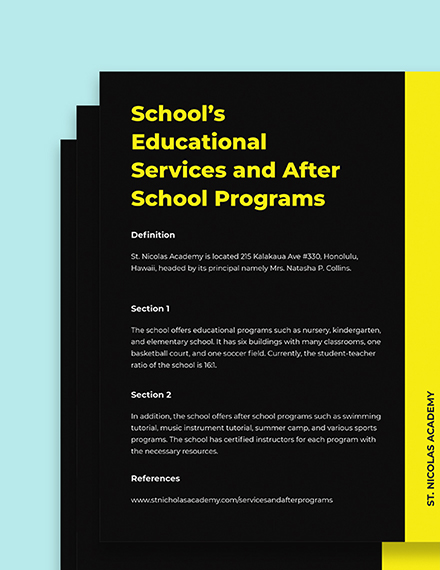 school-fact-sheet-template-illustrator-word-psd-template