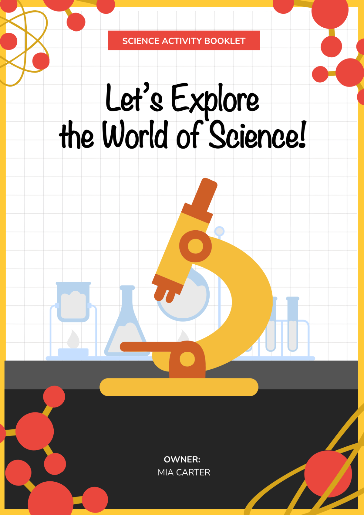 Free Science Cover Page for Kids Template to Edit Online