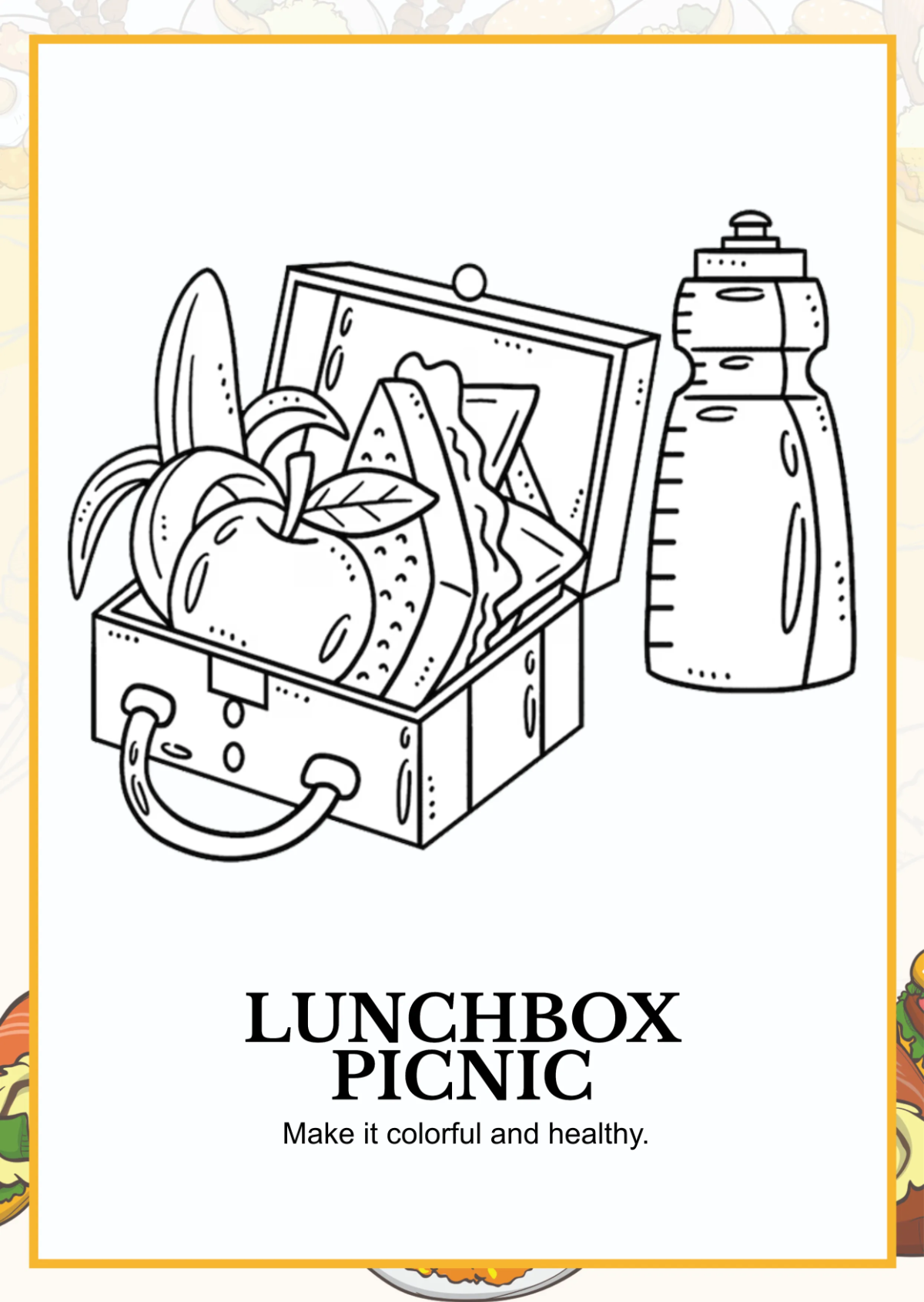 Free Food Coloring Book Template to Edit Online