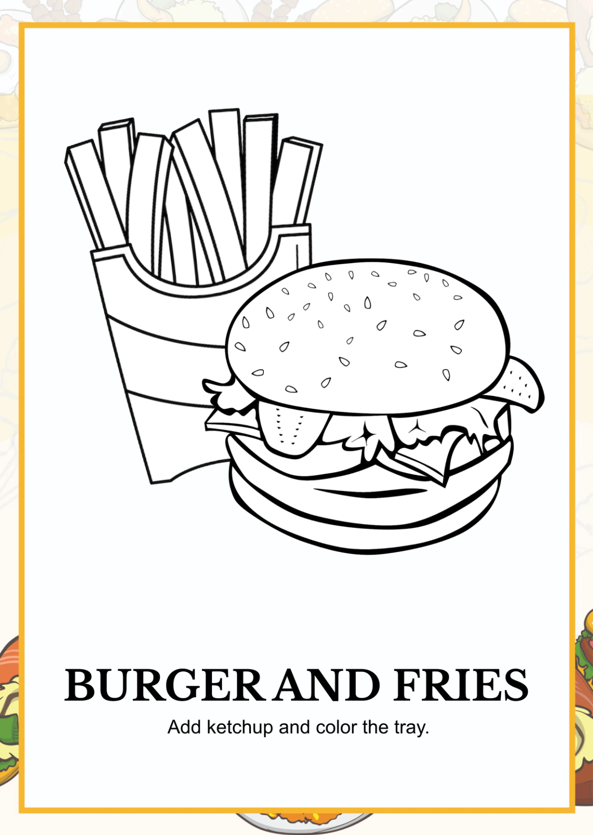 Free Food Coloring Book Template to Edit Online