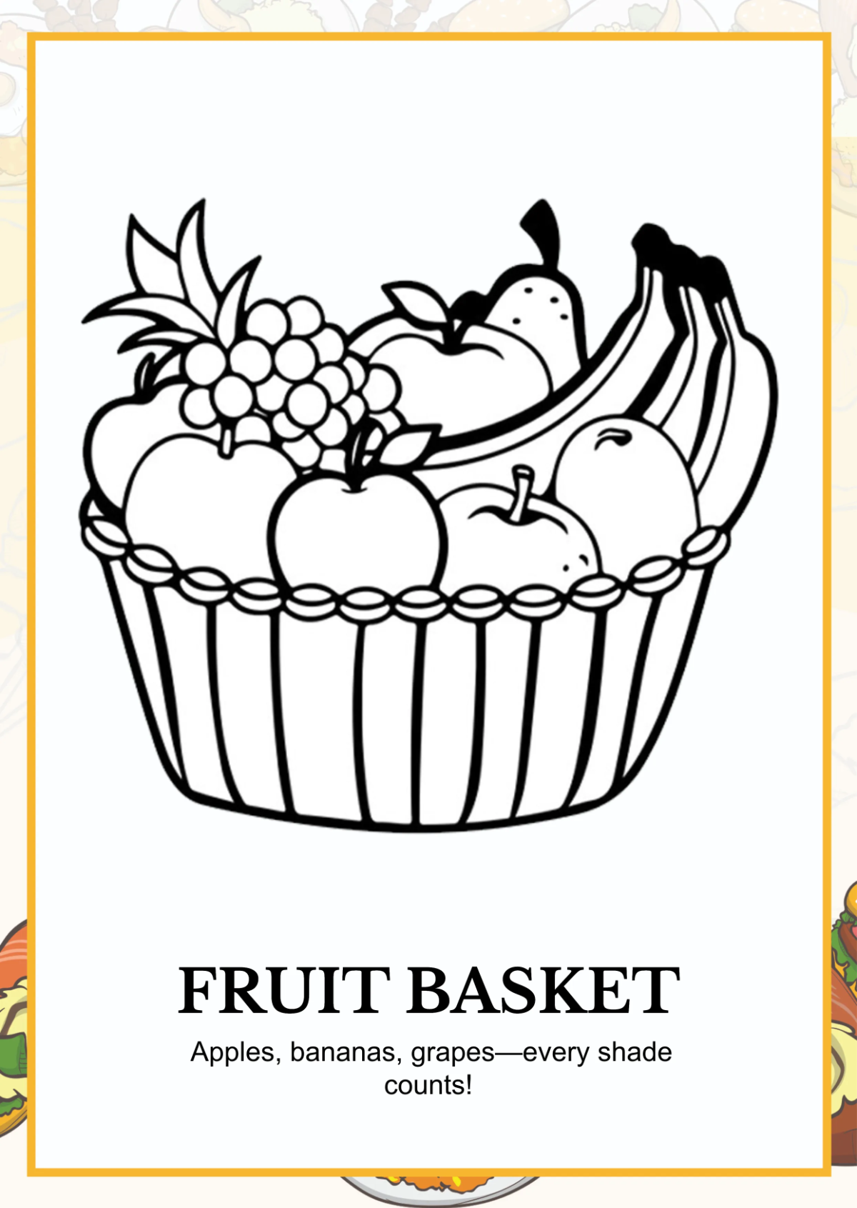 Free Food Coloring Book Template to Edit Online