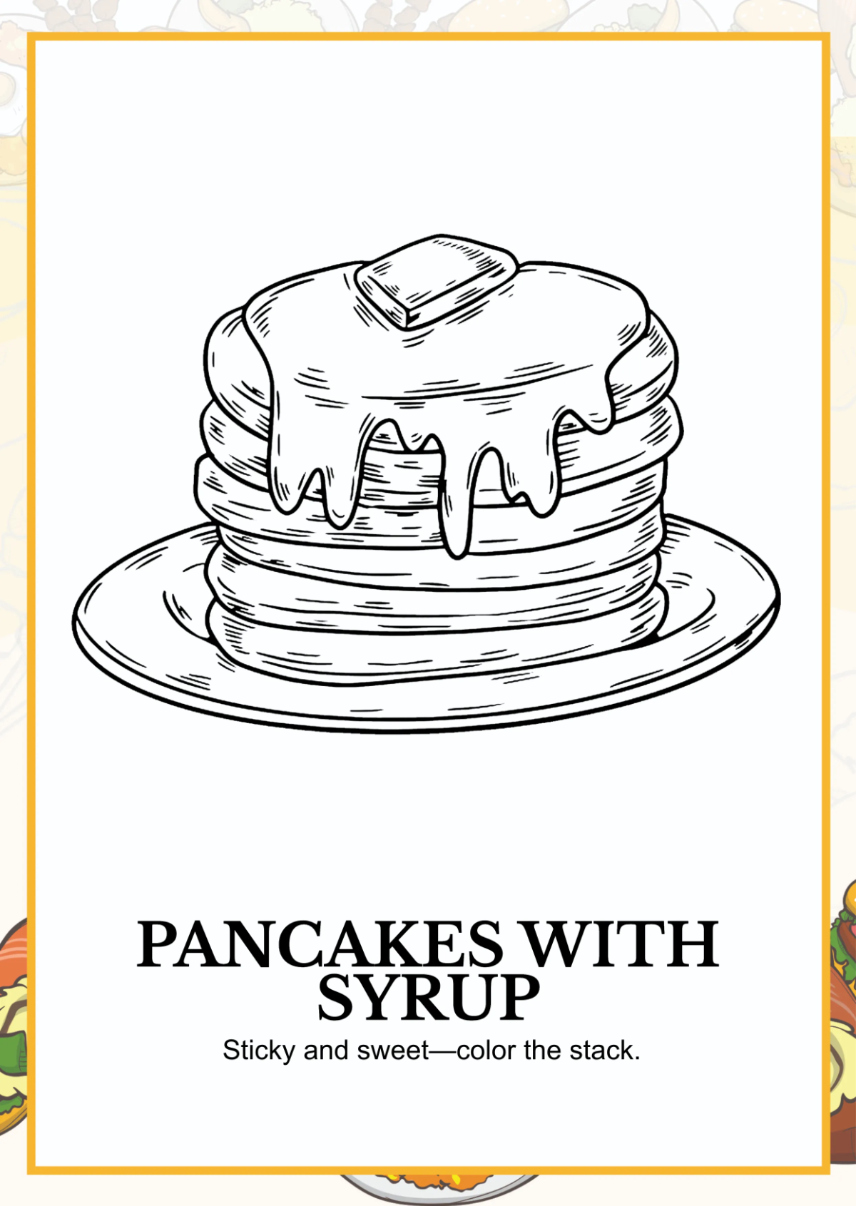 Free Food Coloring Book Template to Edit Online
