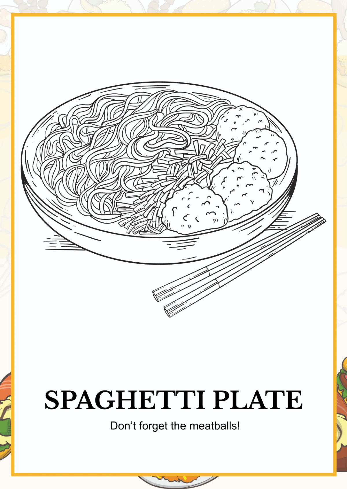 Free Food Coloring Book Template to Edit Online