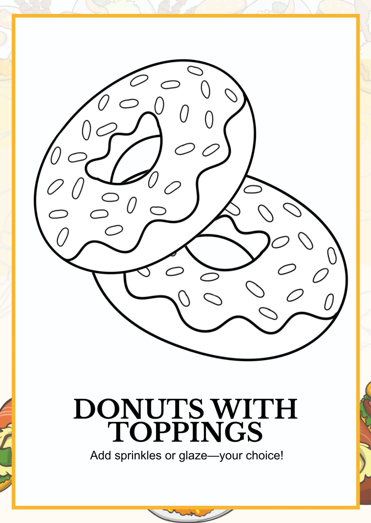 Free Food Coloring Book Template to Edit Online