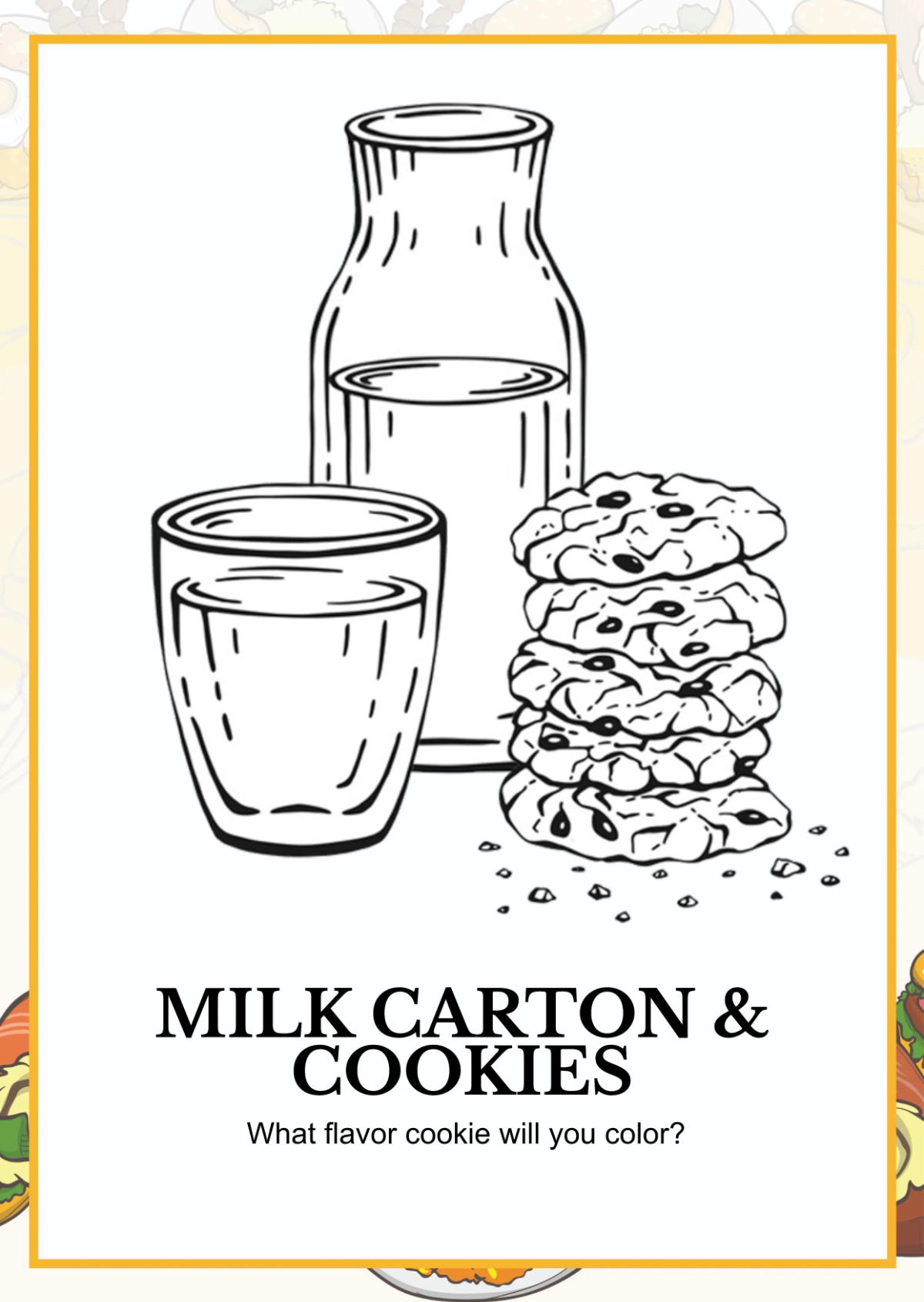 Free Food Coloring Book Template to Edit Online