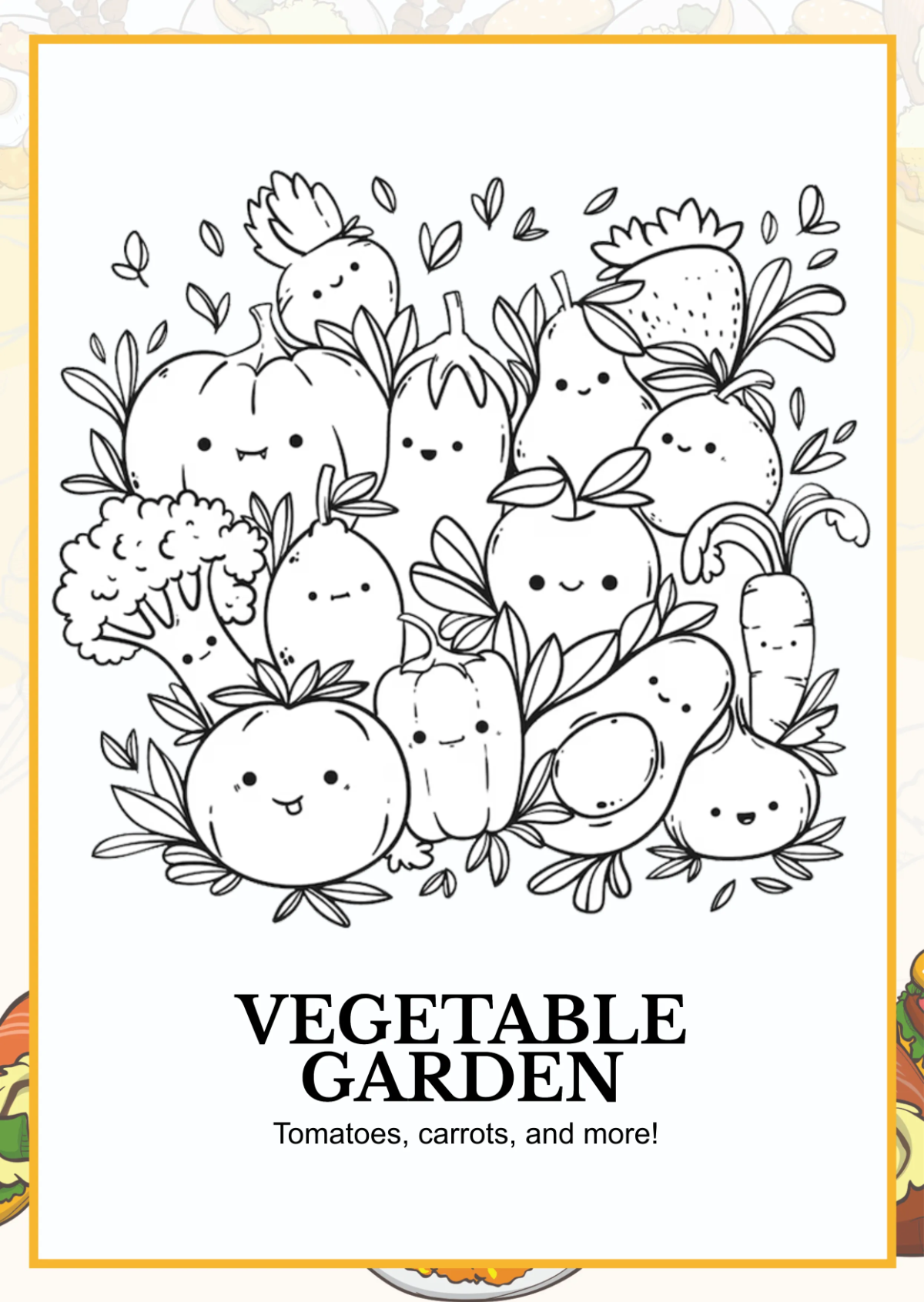 Free Food Coloring Book Template to Edit Online