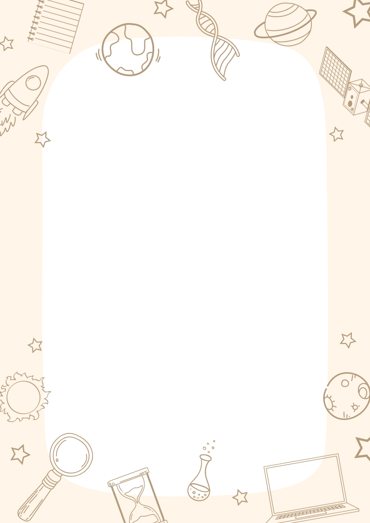 Free Science Doodle Background Cover Page Template to Edit Online