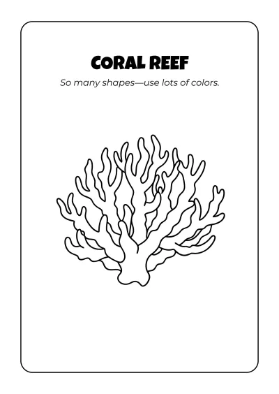Free Ocean Coloring Book Template to Edit Online