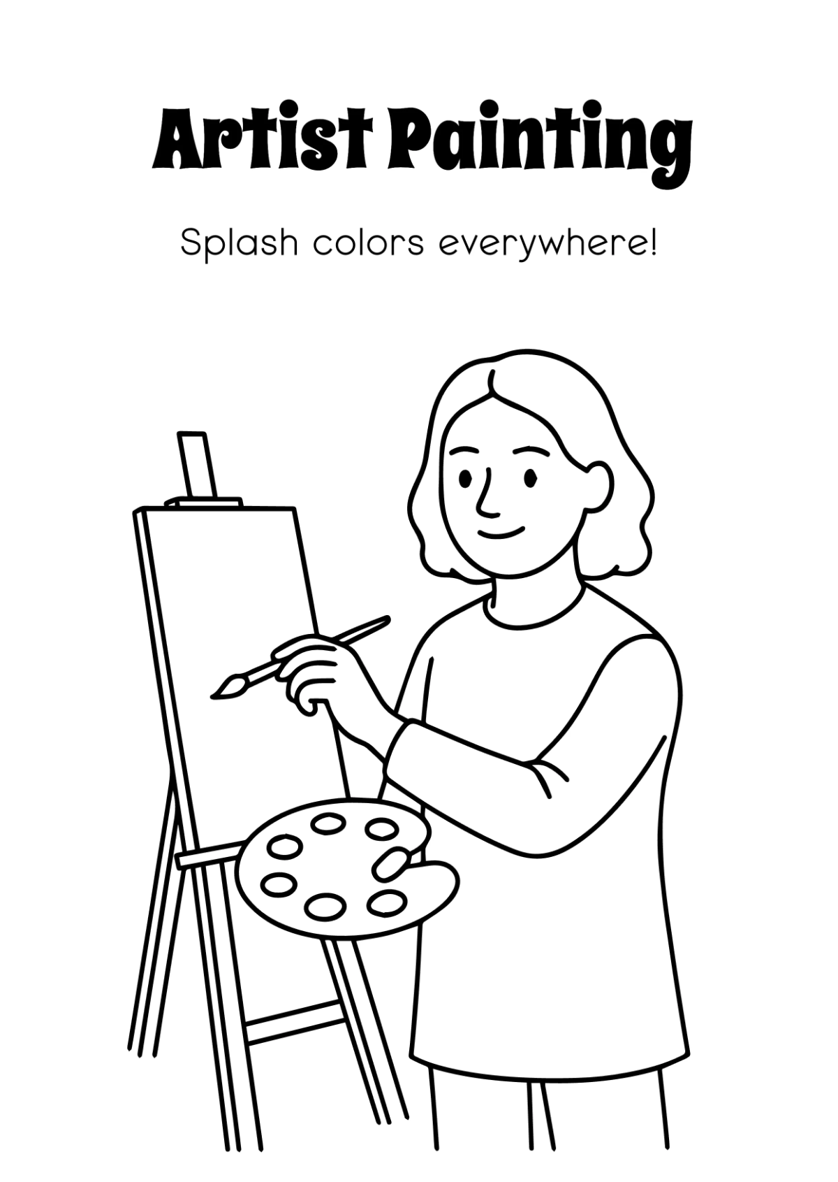 Free Person Coloring Book Template to Edit Online