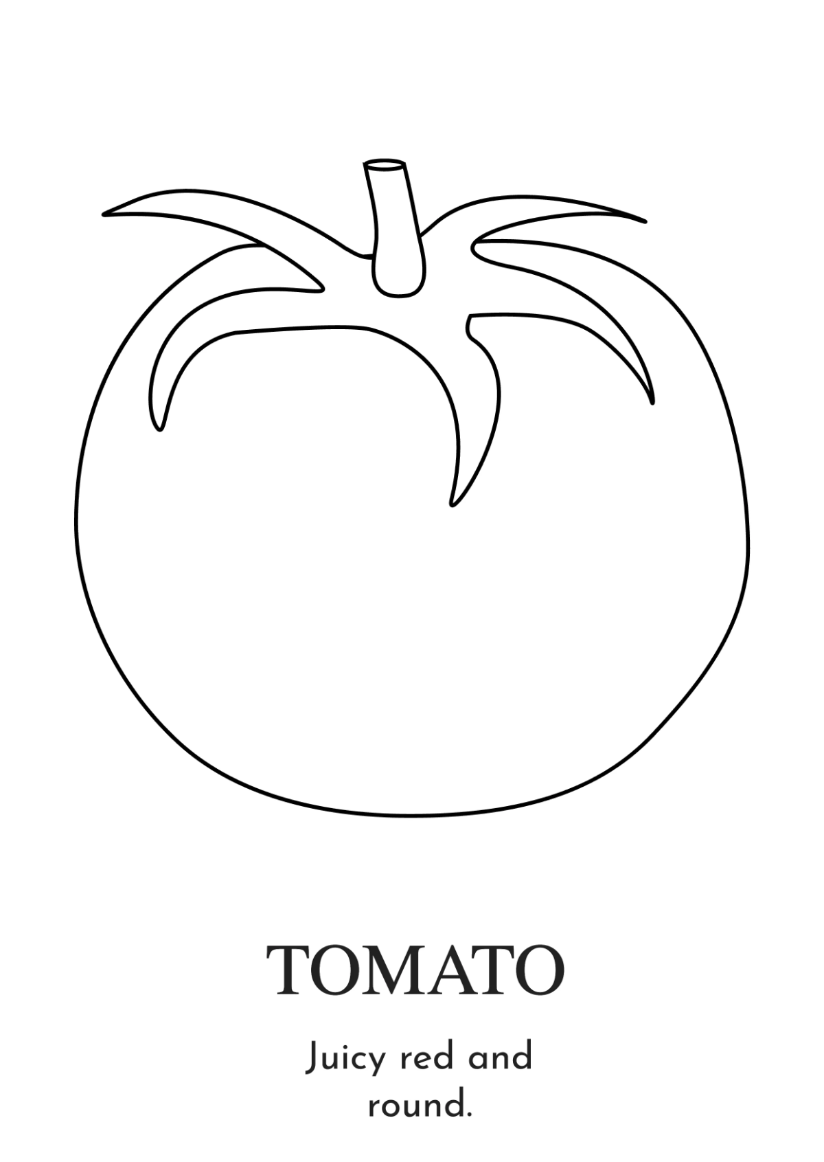 Free Vegetables Coloring Book Template to Edit Online